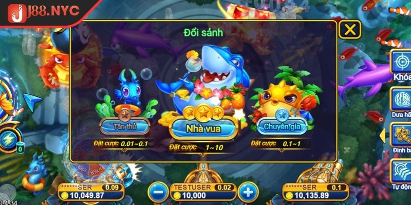 Dàn Sao Đánh Cá J88 Game Săn Cá Kiếm Tiền Thưởng Cực Đã 3 Tính năng hỗ trợ người chơi trong dàn sao đánh cá J88
